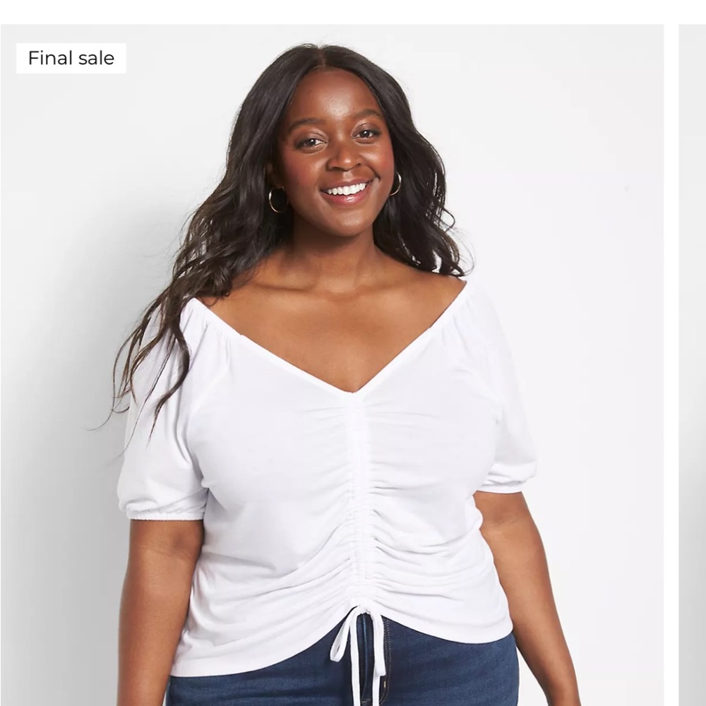 Lane Bryant Classic Convertible Perfect Sleeve Top.